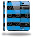Skull Stripes Blue - Decal Style Vinyl Skin (fits Apple Original iPhone 5, NOT the iPhone 5C or 5S)