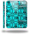 Skull Patch Pattern Blue - Decal Style Vinyl Skin (fits Apple Original iPhone 5, NOT the iPhone 5C or 5S)