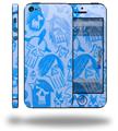 Skull Sketches Blue - Decal Style Vinyl Skin (fits Apple Original iPhone 5, NOT the iPhone 5C or 5S)