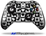 Decal Skin Wrap fits Microsoft XBOX One Wireless Controller Hearts And Stars Black and White