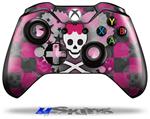 Decal Skin Wrap fits Microsoft XBOX One Wireless Controller Princess Skull Heart Pink