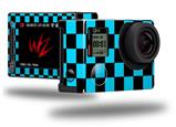 Checkers Blue - Decal Style Skin fits GoPro Hero 4 Silver Camera (GOPRO SOLD SEPARATELY)