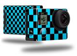 Checkers Blue - Decal Style Skin fits GoPro Hero 4 Black Camera (GOPRO SOLD SEPARATELY)