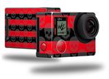 Skull Stripes Red - Decal Style Skin fits GoPro Hero 4 Black Camera (GOPRO SOLD SEPARATELY)