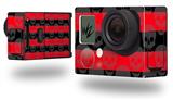 Skull Stripes Red - Decal Style Skin fits GoPro Hero 3+ Camera (GOPRO NOT INCLUDED)