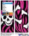 iPod Nano 4G Skin - Pink Zebra Skull