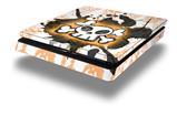 Vinyl Decal Skin Wrap compatible with Sony PlayStation 4 Slim Console Cartoon Skull Orange (PS4 NOT INCLUDED)