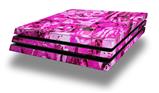 Vinyl Decal Skin Wrap compatible with Sony PlayStation 4 Pro Console Pink Plaid Graffiti (PS4 NOT INCLUDED)