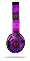 WraptorSkinz Skin Decal Wrap compatible with Beats Solo 2 and Solo 3 Wireless Headphones Purple Star Checkerboard (HEADPHONES NOT INCLUDED)