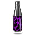 Skin Decal Wrap for RTIC Water Bottle 17oz Purple Leopard (BOTTLE NOT INCLUDED)