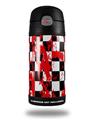 Skin Decal Wrap for Thermos Funtainer 12oz Bottle Checkerboard Splatter (BOTTLE NOT INCLUDED) by WraptorSkinz