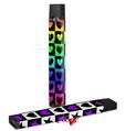 Skin Decal Wrap 2 Pack for Juul Vapes Love Heart Checkers Rainbow JUUL NOT INCLUDED