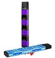 Skin Decal Wrap 2 Pack for Juul Vapes Skull Stripes Purple JUUL NOT INCLUDED