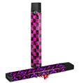 Skin Decal Wrap 2 Pack for Juul Vapes Pink Checkerboard Sketches JUUL NOT INCLUDED