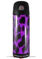 Skin Decal Wrap for Thermos Funtainer 16oz Bottle Purple Leopard (BOTTLE NOT INCLUDED) by WraptorSkinz