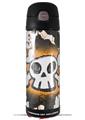 Skin Decal Wrap for Thermos Funtainer 16oz Bottle Cartoon Skull Orange (BOTTLE NOT INCLUDED) by WraptorSkinz