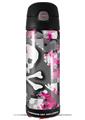Skin Decal Wrap for Thermos Funtainer 16oz Bottle Girly Pink Bow Skull (BOTTLE NOT INCLUDED) by WraptorSkinz