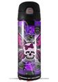 Skin Decal Wrap for Thermos Funtainer 16oz Bottle Butterfly Skull (BOTTLE NOT INCLUDED) by WraptorSkinz