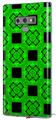 Decal style Skin Wrap compatible with Samsung Galaxy Note 9 Criss Cross Green