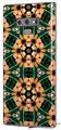 Decal style Skin Wrap compatible with Samsung Galaxy Note 9 Floral Pattern Orange