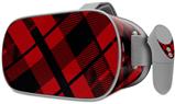 Decal style Skin Wrap compatible with Oculus Go Headset - Red Plaid (OCULUS NOT INCLUDED)