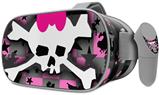 Decal style Skin Wrap compatible with Oculus Go Headset - Pink Bow Skull (OCULUS NOT INCLUDED)
