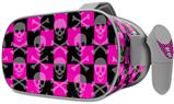 Decal style Skin Wrap compatible with Oculus Go Headset - Skull and Crossbones Checkerboard (OCULUS NOT INCLUDED)