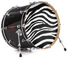 Vinyl Decal Skin Wrap for 22" Bass Kick Drum Head Zebra - DRUM HEAD NOT INCLUDED