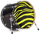 Vinyl Decal Skin Wrap for 22" Bass Kick Drum Head Zebra Yellow - DRUM HEAD NOT INCLUDED