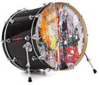 Vinyl Decal Skin Wrap for 22" Bass Kick Drum Head Abstract Graffiti - DRUM HEAD NOT INCLUDED