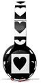 WraptorSkinz Skin Skin Decal Wrap works with Beats Solo Pro (Original) Headphones Hearts And Stars Black and White Skin Only BEATS NOT INCLUDED
