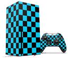 WraptorSkinz Skin Wrap compatible with the 2020 XBOX Series X Console and Controller Checkers Blue (XBOX NOT INCLUDED)