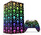 WraptorSkinz Skin Wrap compatible with the 2020 XBOX Series X Console and Controller Skull and Crossbones Rainbow (XBOX NOT INCLUDED)