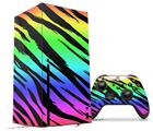 WraptorSkinz Skin Wrap compatible with the 2020 XBOX Series X Console and Controller Tiger Rainbow (XBOX NOT INCLUDED)