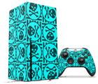 WraptorSkinz Skin Wrap compatible with the 2020 XBOX Series X Console and Controller Skull Patch Pattern Blue (XBOX NOT INCLUDED)