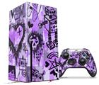 WraptorSkinz Skin Wrap compatible with the 2020 XBOX Series X Console and Controller Scene Kid Sketches Purple (XBOX NOT INCLUDED)