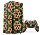 WraptorSkinz Skin Wrap compatible with the 2020 XBOX Series X Console and Controller Floral Pattern Orange (XBOX NOT INCLUDED)