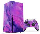 WraptorSkinz Skin Wrap compatible with the 2020 XBOX Series X Console and Controller Painting Purple Splash (XBOX NOT INCLUDED)