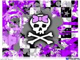 Poster 24"x18" - Purple Princess Skull