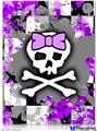 Poster 18"x24" - Purple Princess Skull