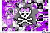 Poster 36"x24" - Purple Princess Skull