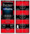 iPod Nano 5G Skin - Skull Stripes Red