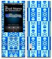 iPod Nano 5G Skin - Skull And Crossbones Pattern Blue