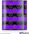 Sony PS3 Skin - Skull Stripes Purple