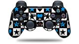 Sony PS3 Controller Decal Style Skin - Hearts And Stars Blue (CONTROLLER NOT INCLUDED)