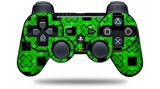 Sony PS3 Controller Decal Style Skin - Criss Cross Green (CONTROLLER NOT INCLUDED)
