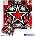 Decal Skin compatible with Sony PS3 Slim Star Checker Splatter