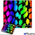 Decal Skin compatible with Sony PS3 Slim Rainbow Leopard