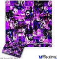 Decal Skin compatible with Sony PS3 Slim Purple Graffiti