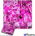 Decal Skin compatible with Sony PS3 Slim Pink Plaid Graffiti